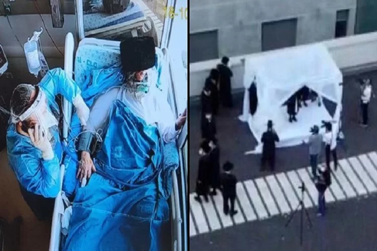 מרגש: אב החתן צפה בחתונת בנו מחלון ביה"ח בשל הקורונה