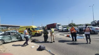 התפללו: פצועה בינוני ופצוע קל בתאונה בכניסה לקיבוץ ארז