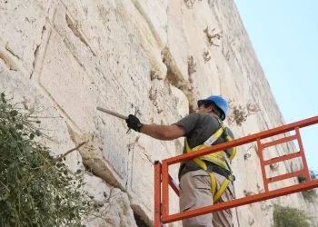 לקראת החגים: הבוקר בכותל המערבי: בדיקת תקינות אבני הכותל 