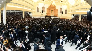 צפו: מרן שר התורה הגיע באורח נדיר להשתתף בטיש בויז’ניץ
