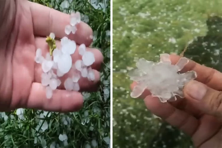 סימן משמיים? מחזה מפעים: ברד בצורת נגיף הקורונה