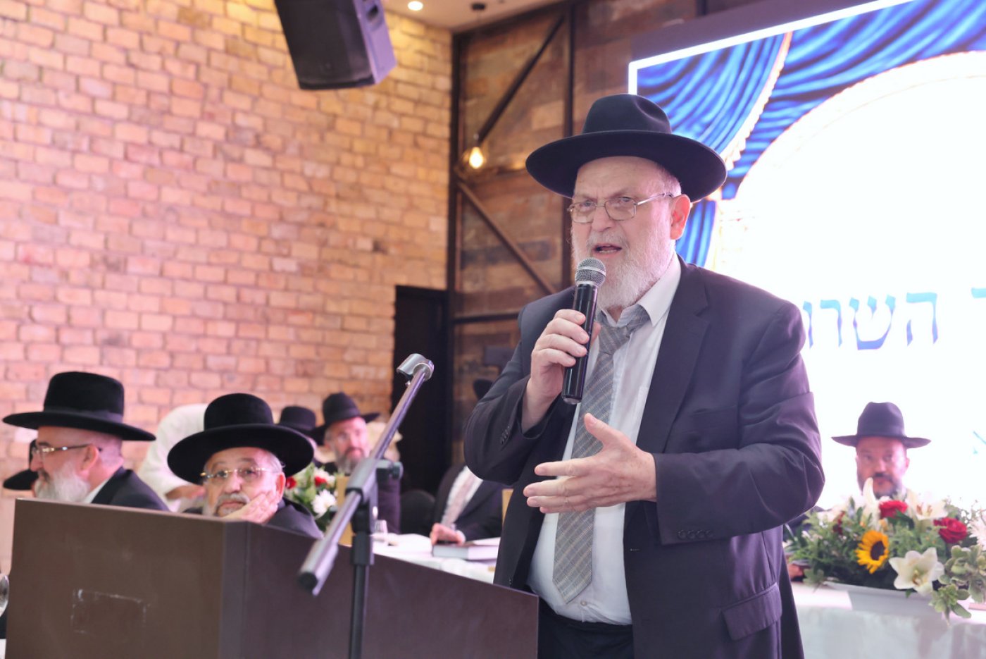 הרב ארז אלחרר הוכתר לרבה הראשי של הוד השרון במעמד הרבנים הראשיים לישראל (צילום: יעקב כהן)