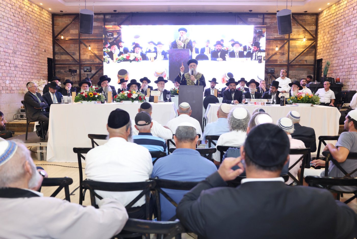 הרב ארז אלחרר הוכתר לרבה הראשי של הוד השרון במעמד הרבנים הראשיים לישראל (צילום: יעקב כהן)