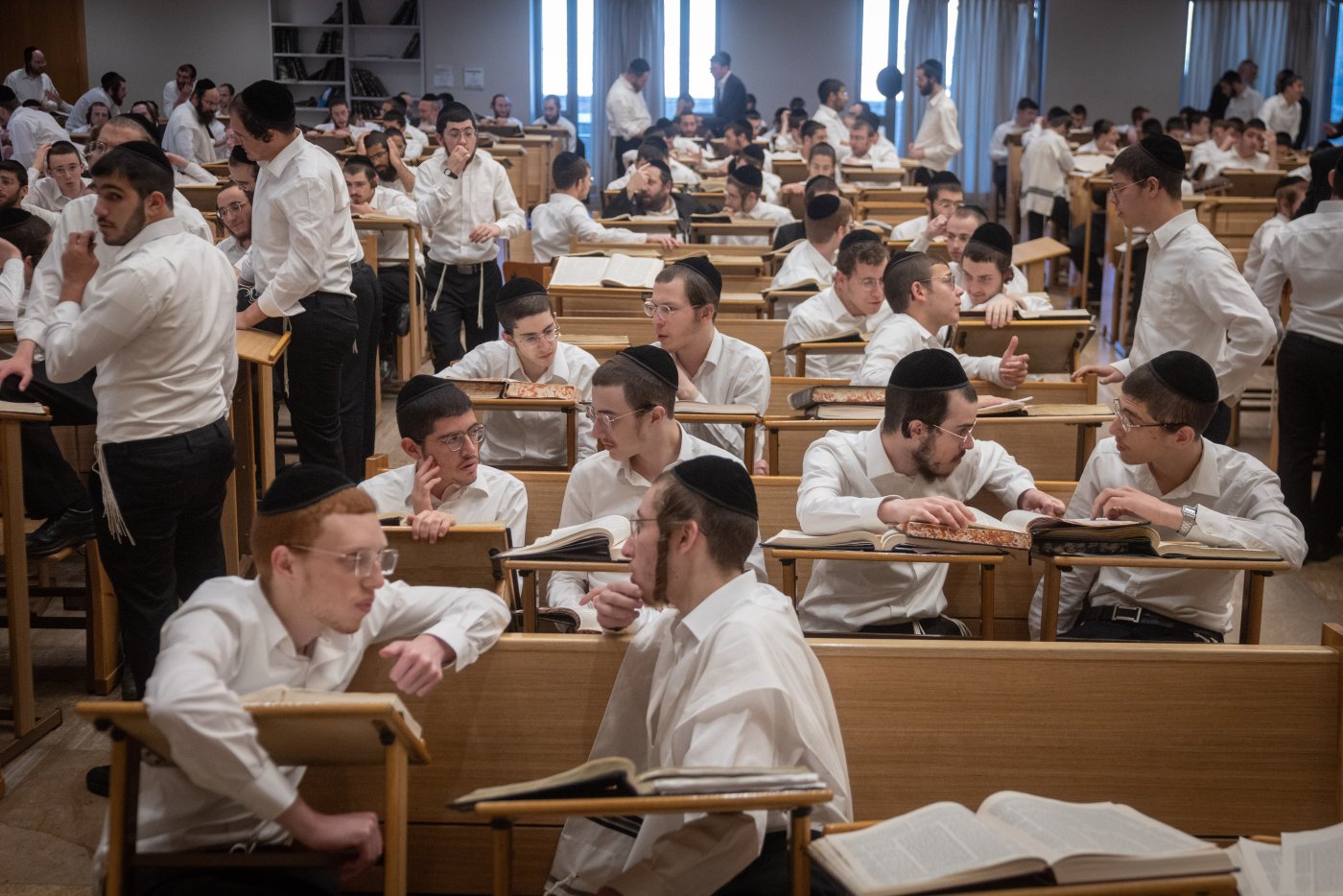 בחורי ישיבת קמניץ פותחים את 'זמן אלול' (צילום: Chaim Goldberg/Flash90)