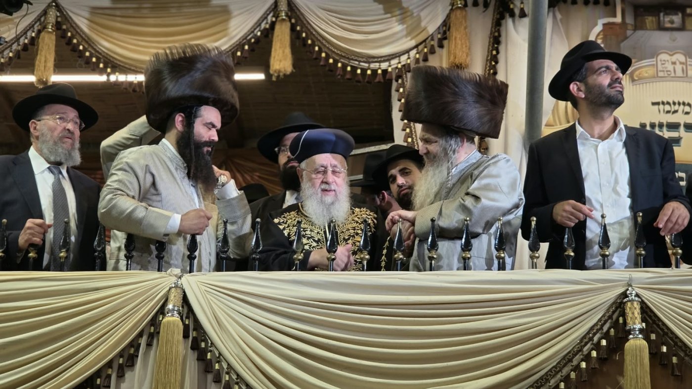 שמחת בית השואבה של הרב שלום ארוש שליט"א (צילום: ערוץ 2000)