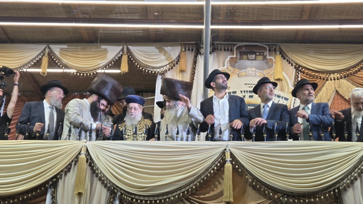 שמחת בית השואבה של הרב שלום ארוש שליט"א (צילום: ערוץ 2000)