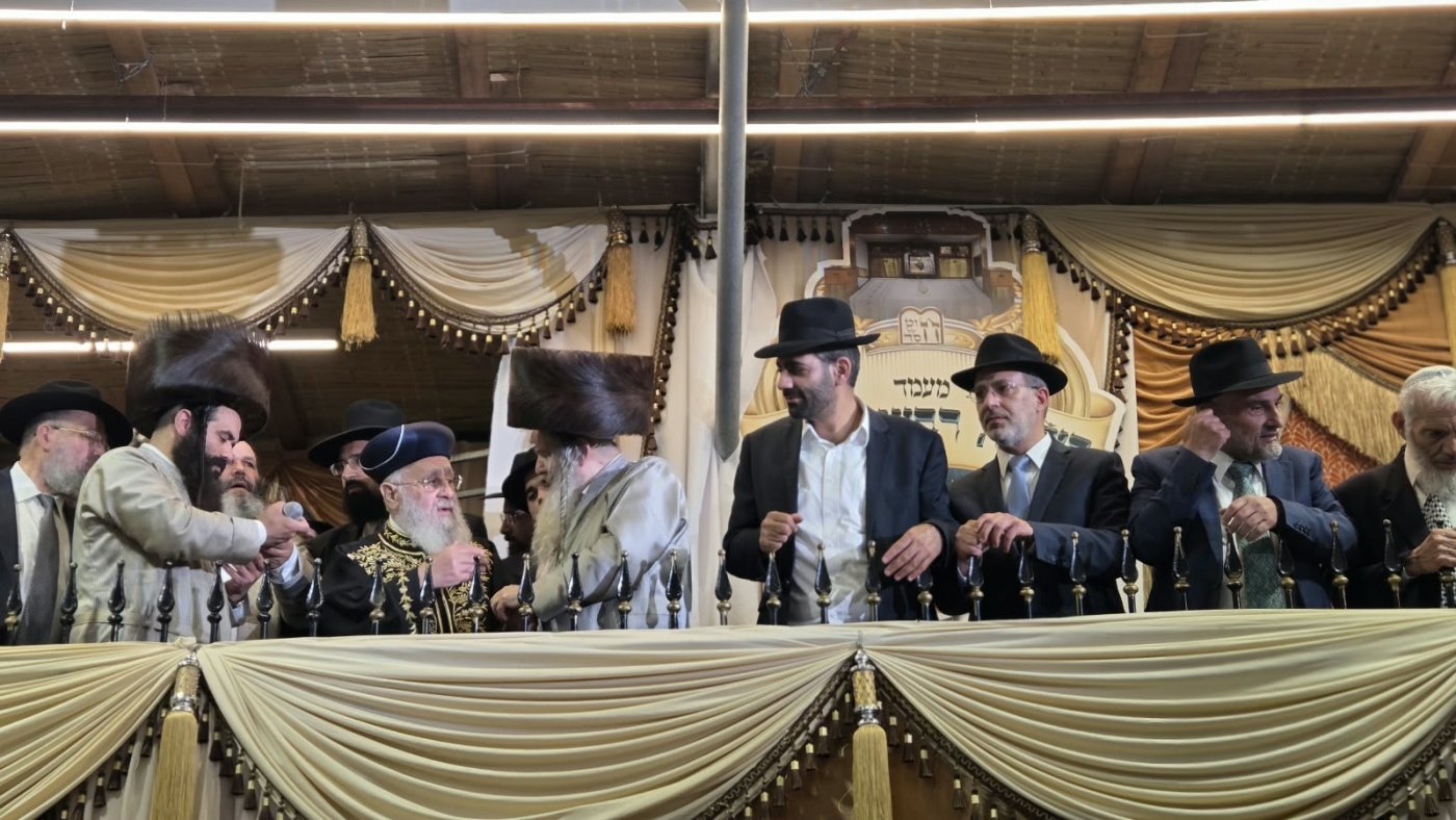שמחת בית השואבה של הרב שלום ארוש שליט"א (צילום: ערוץ 2000)