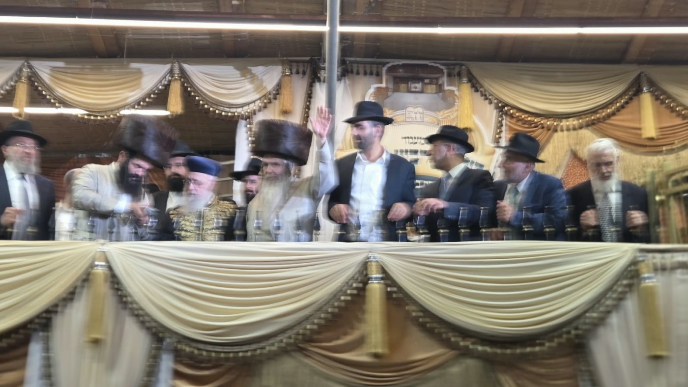 שמחת בית השואבה של הרב שלום ארוש שליט"א (צילום: ערוץ 2000)