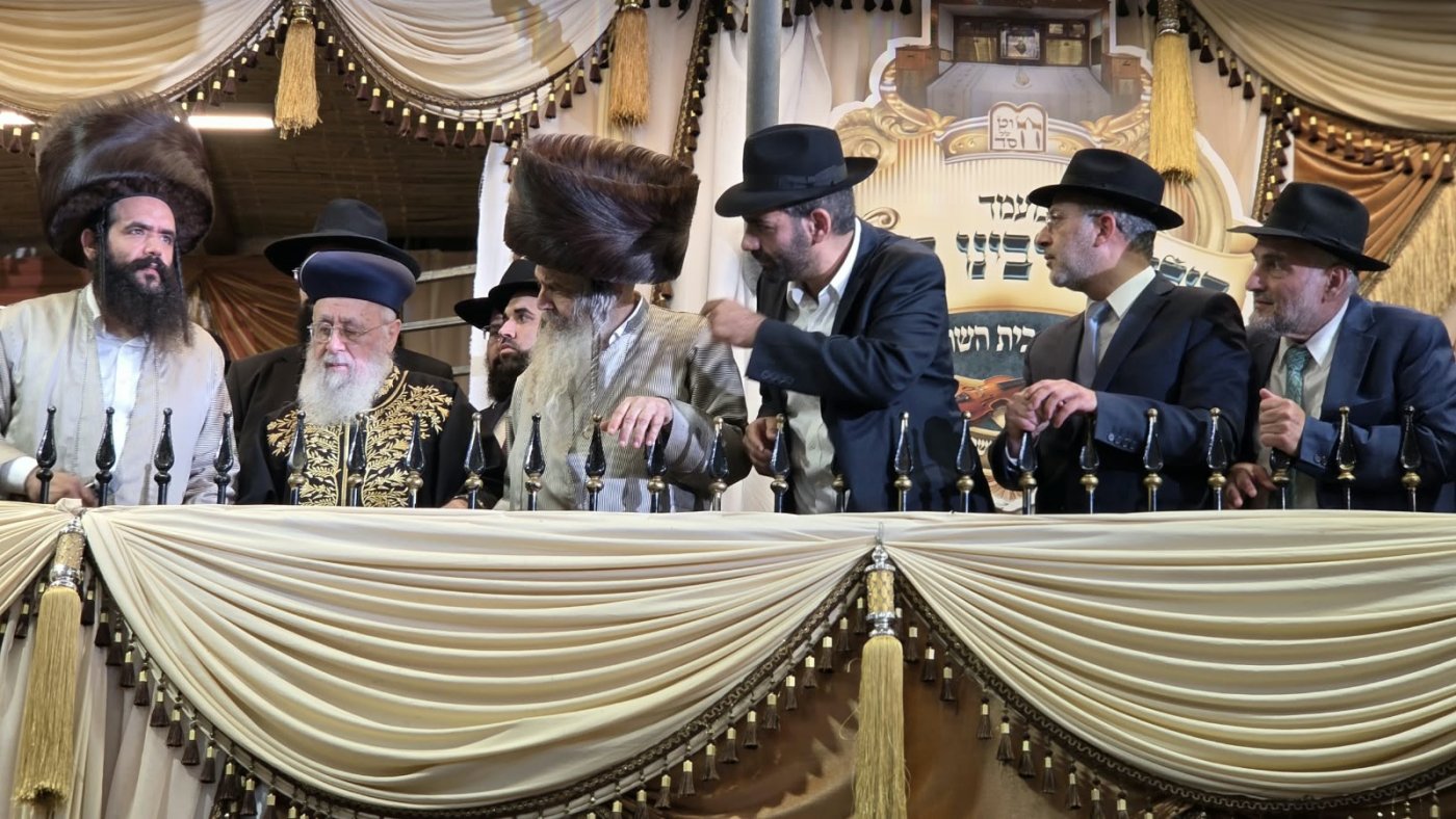 שמחת בית השואבה של הרב שלום ארוש שליט"א (צילום: ערוץ 2000)
