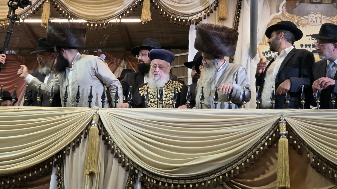שמחת בית השואבה של הרב שלום ארוש שליט"א (צילום: ערוץ 2000)