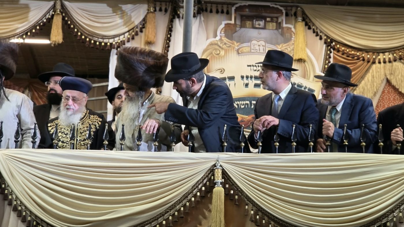 שמחת בית השואבה של הרב שלום ארוש שליט"א (צילום: ערוץ 2000)