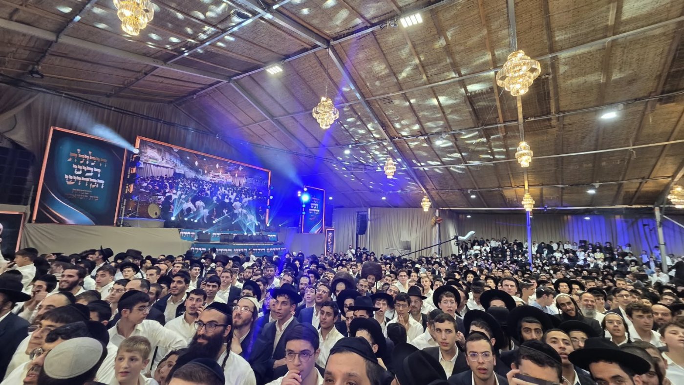 שמחת בית השואבה של הרב שלום ארוש שליט"א (צילום: ערוץ 2000)