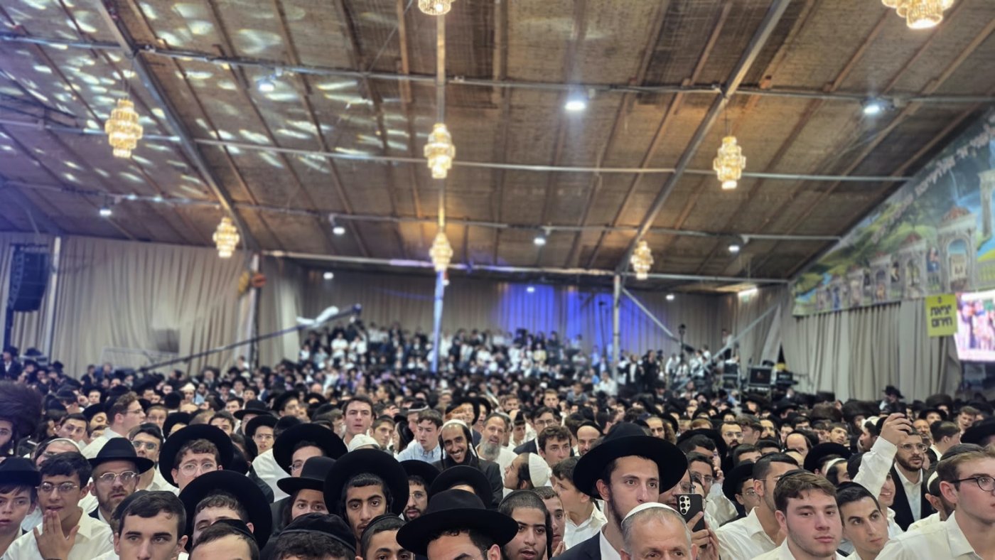 שמחת בית השואבה של הרב שלום ארוש שליט"א (צילום: ערוץ 2000)