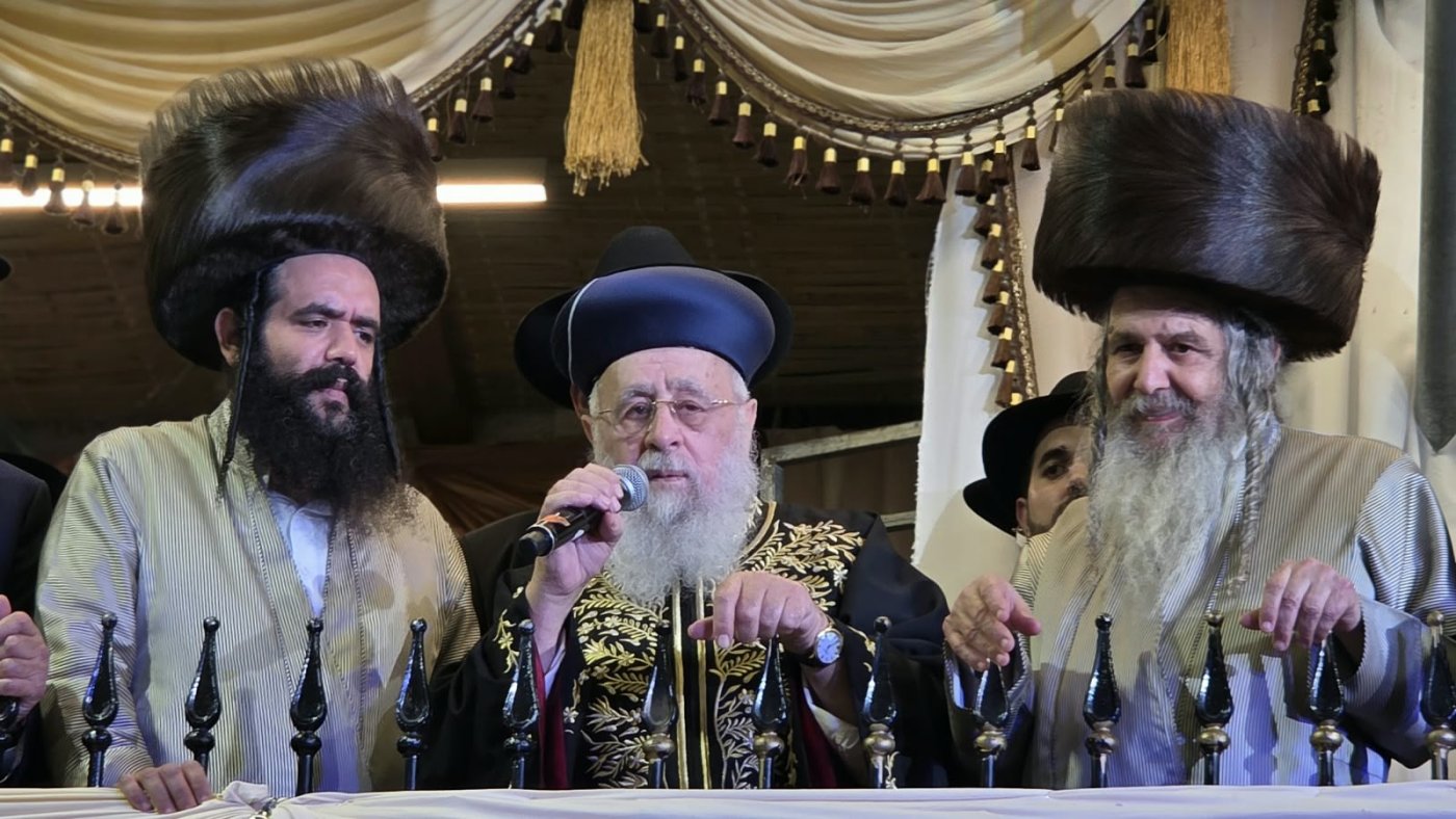 שמחת בית השואבה של הרב שלום ארוש שליט"א (צילום: ערוץ 2000)