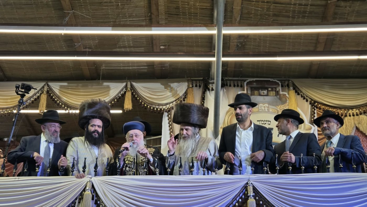 שמחת בית השואבה של הרב שלום ארוש שליט"א (צילום: ערוץ 2000)