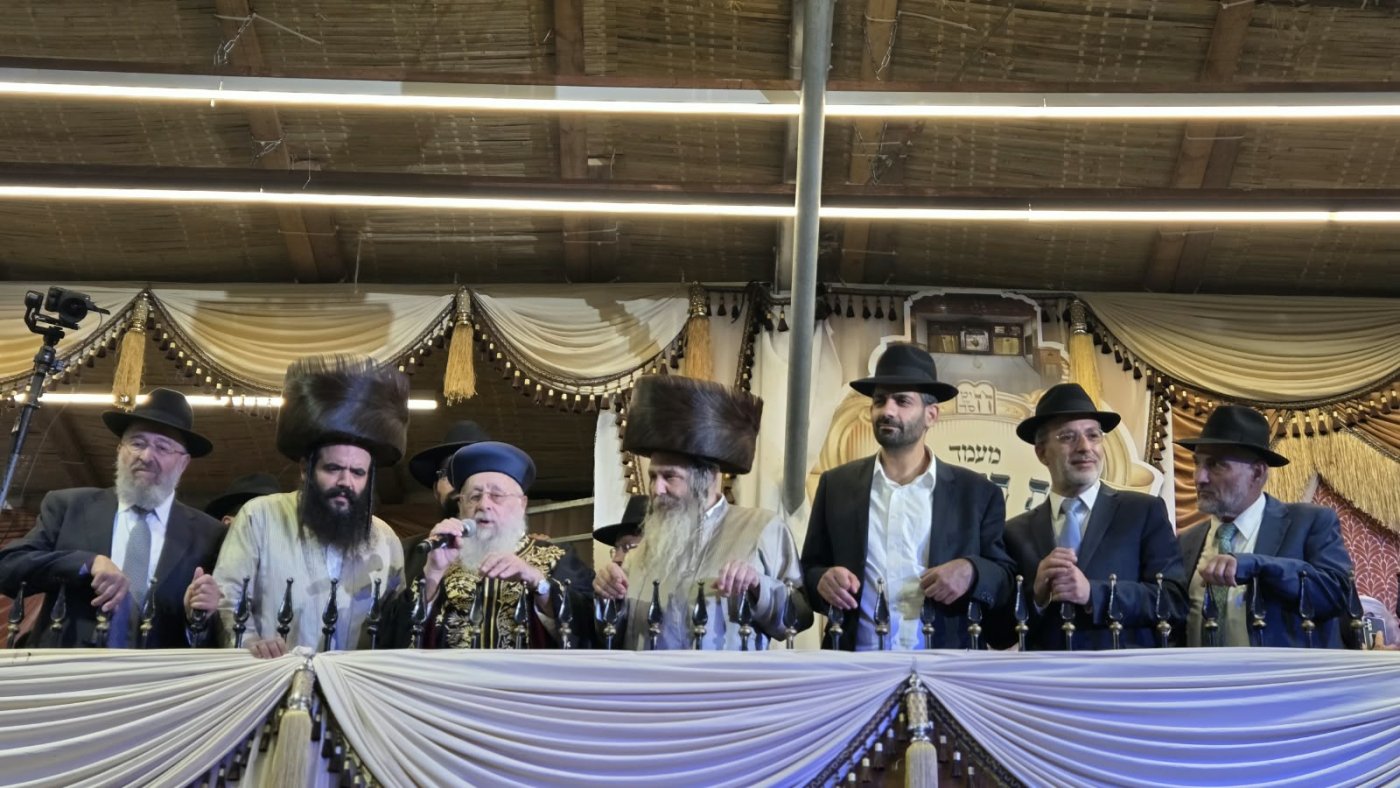 שמחת בית השואבה של הרב שלום ארוש שליט"א (צילום: ערוץ 2000)