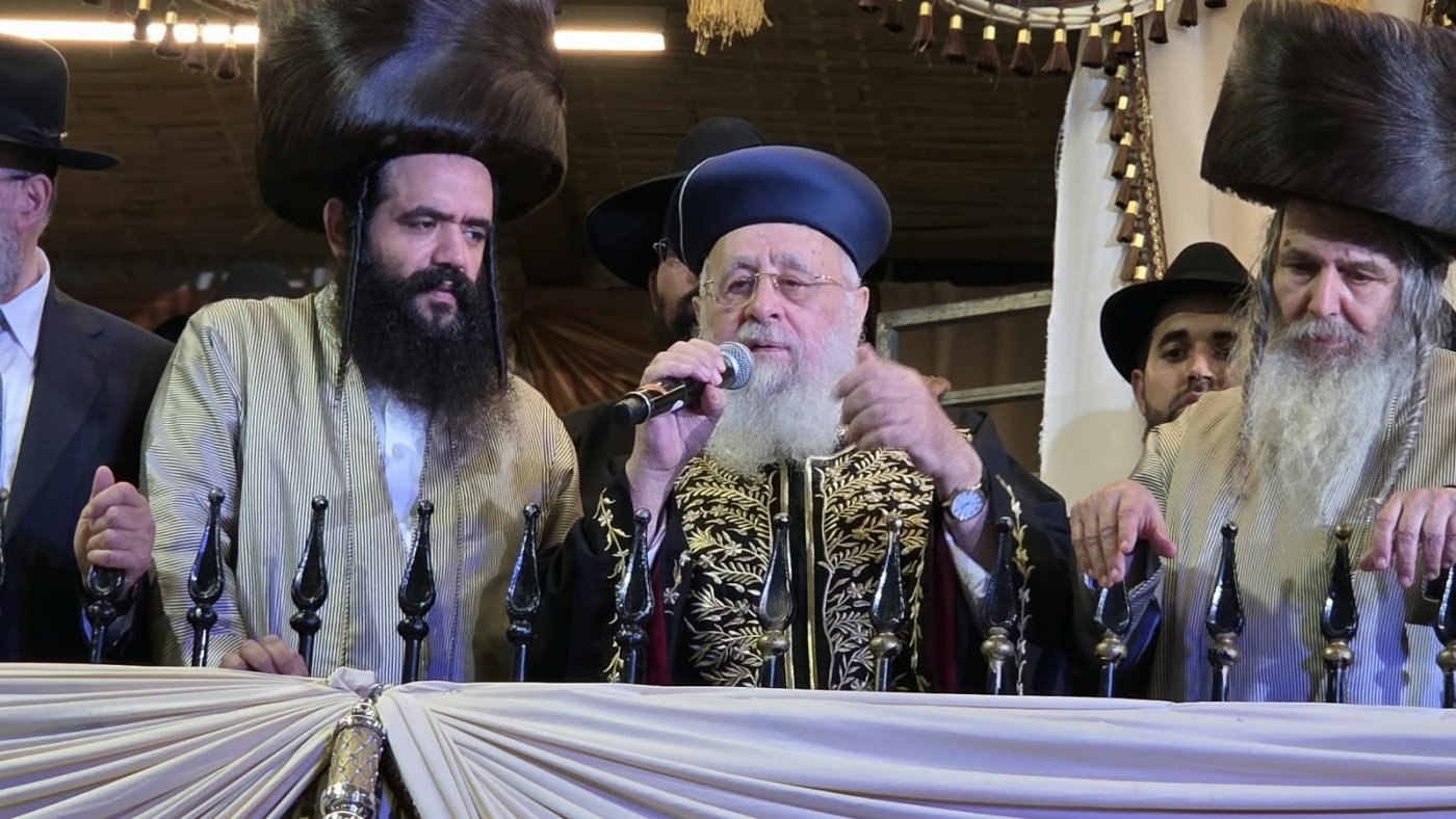 שמחת בית השואבה של הרב שלום ארוש שליט"א (צילום: ערוץ 2000)