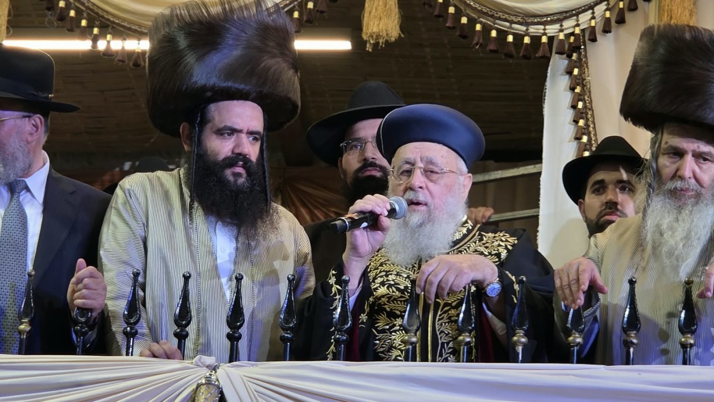 שמחת בית השואבה של הרב שלום ארוש שליט"א (צילום: ערוץ 2000)