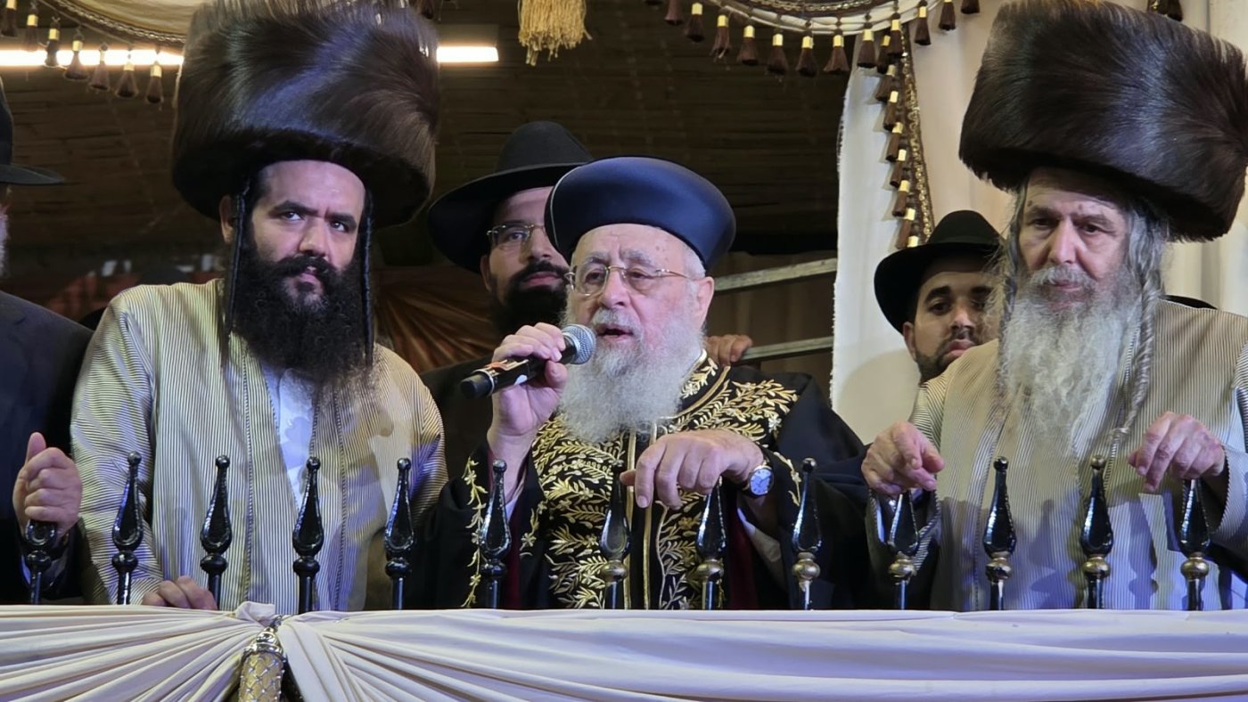 שמחת בית השואבה של הרב שלום ארוש שליט"א (צילום: ערוץ 2000)