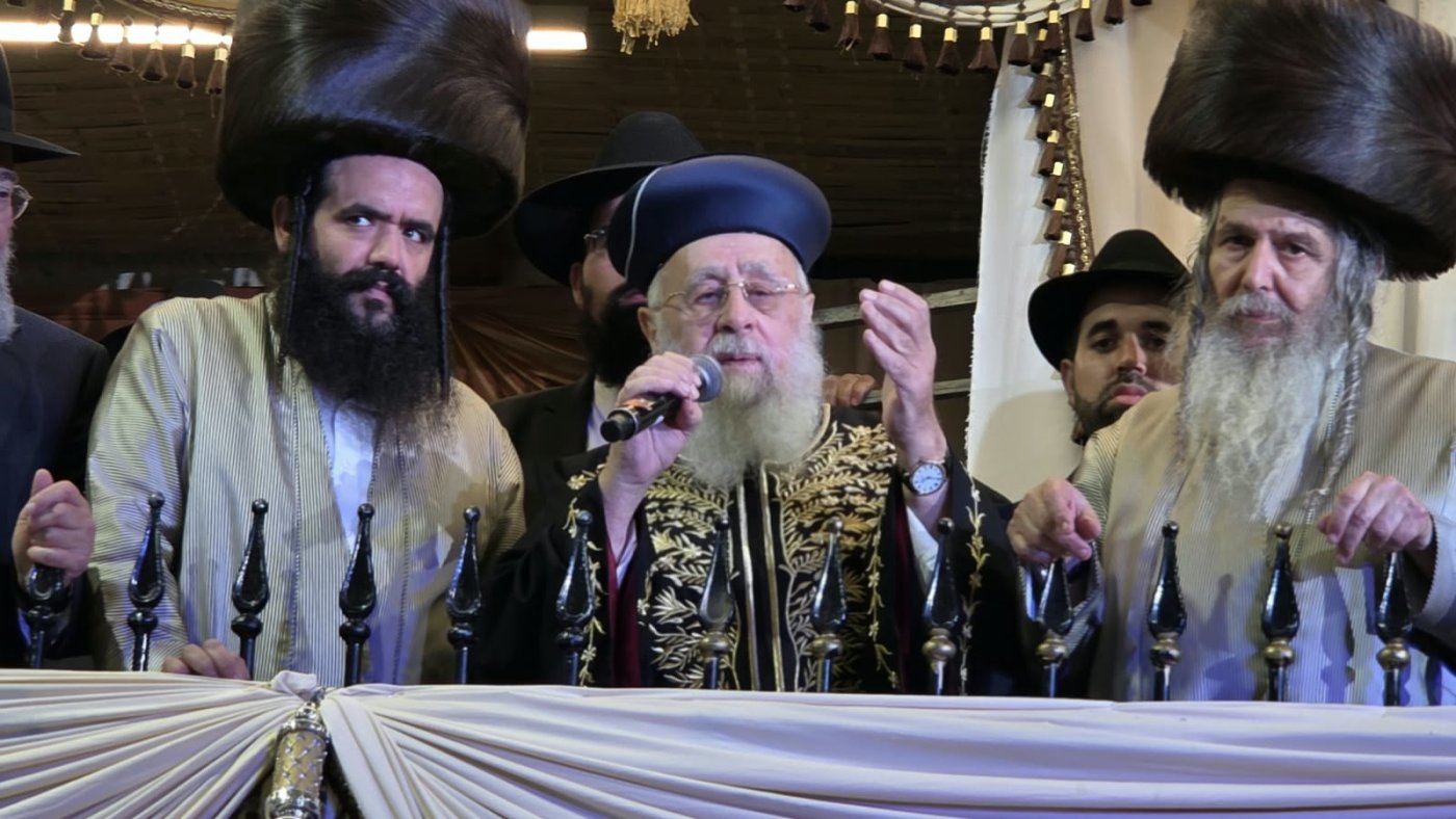 שמחת בית השואבה של הרב שלום ארוש שליט"א (צילום: ערוץ 2000)