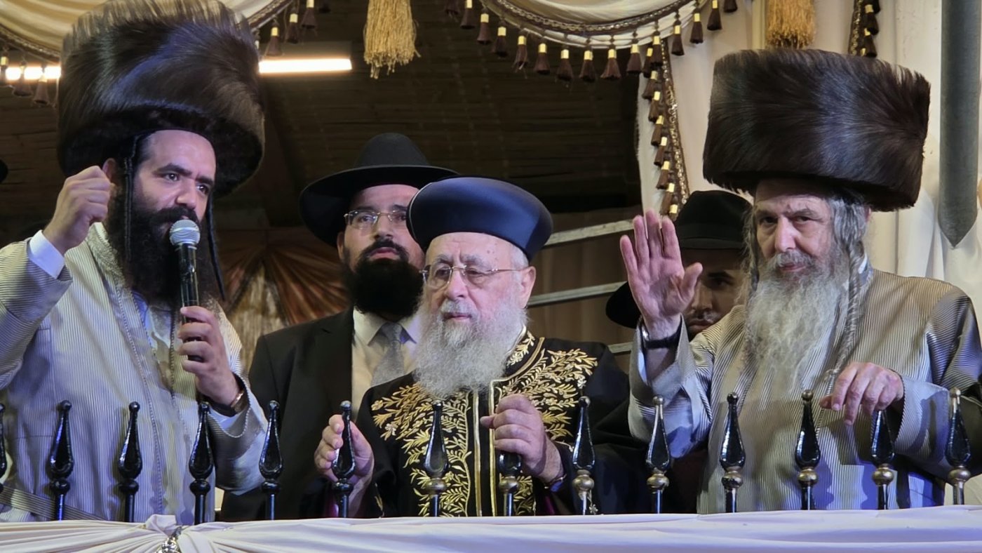 שמחת בית השואבה של הרב שלום ארוש שליט"א (צילום: ערוץ 2000)