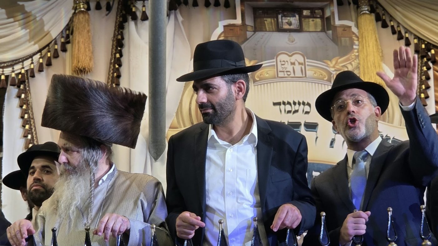 שמחת בית השואבה של הרב שלום ארוש שליט"א (צילום: ערוץ 2000)