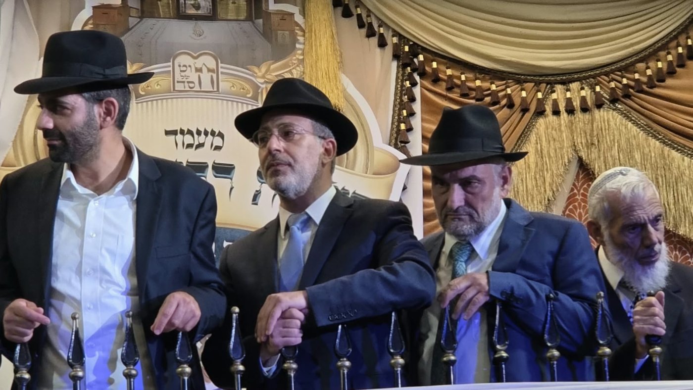 שמחת בית השואבה של הרב שלום ארוש שליט"א (צילום: ערוץ 2000)