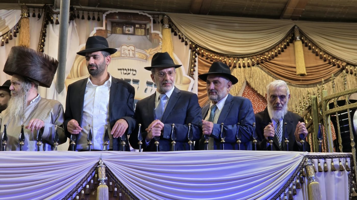 שמחת בית השואבה של הרב שלום ארוש שליט"א (צילום: ערוץ 2000)