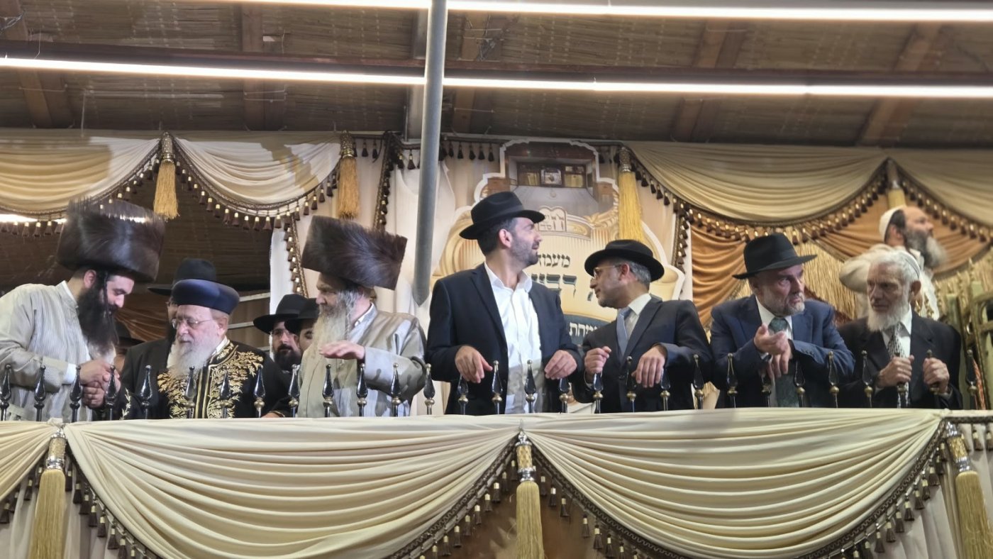 שמחת בית השואבה של הרב שלום ארוש שליט"א (צילום: ערוץ 2000)