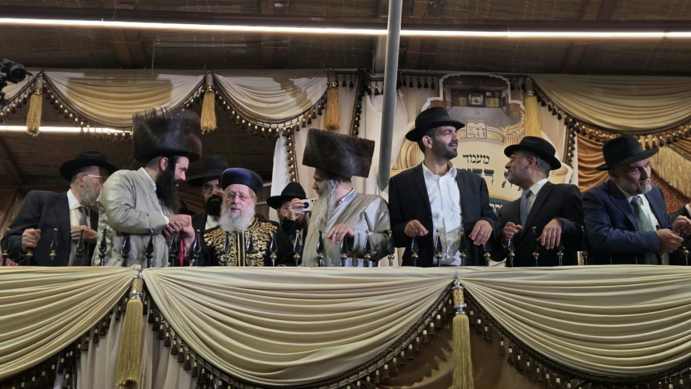 שמחת בית השואבה של הרב שלום ארוש שליט"א (צילום: ערוץ 2000)