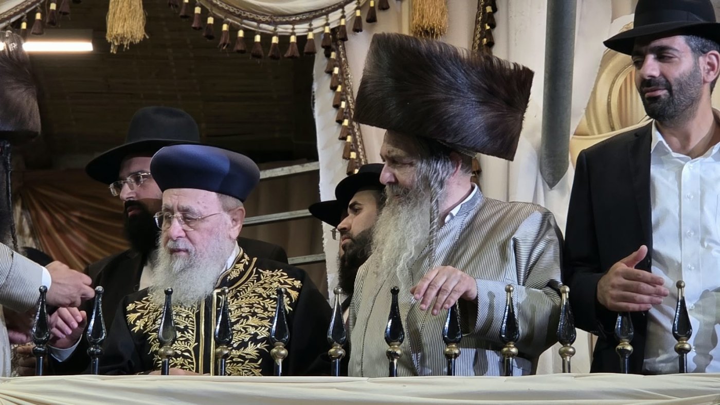 שמחת בית השואבה של הרב שלום ארוש שליט"א (צילום: ערוץ 2000)