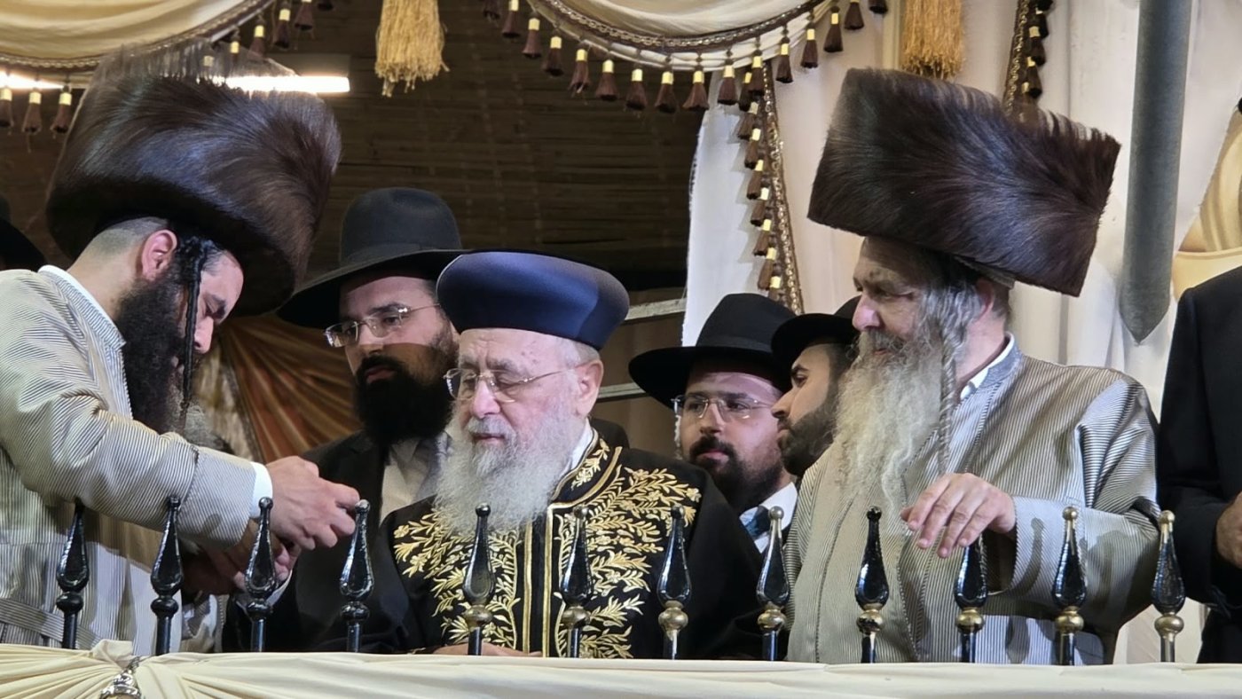 שמחת בית השואבה של הרב שלום ארוש שליט"א (צילום: ערוץ 2000)