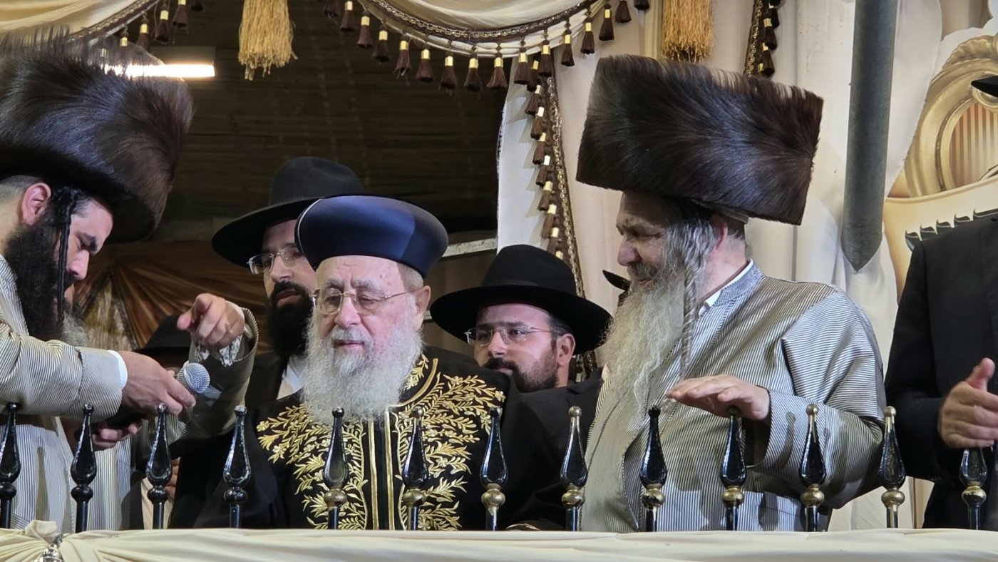 שמחת בית השואבה של הרב שלום ארוש שליט"א (צילום: ערוץ 2000)