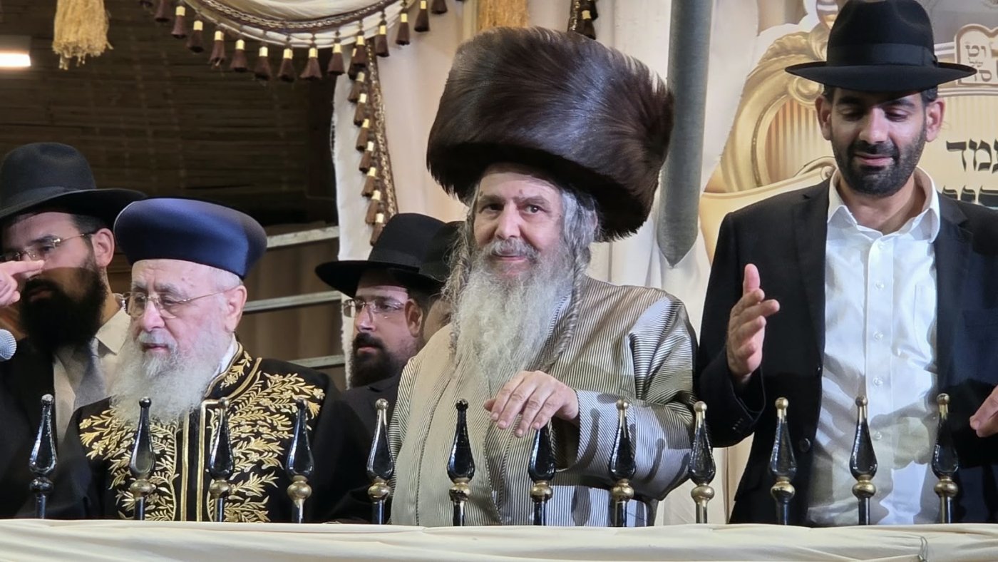 שמחת בית השואבה של הרב שלום ארוש שליט"א (צילום: ערוץ 2000)