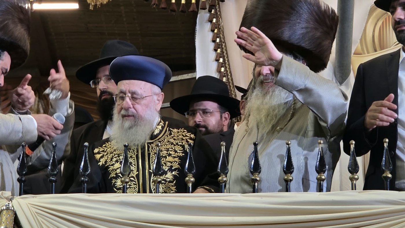 שמחת בית השואבה של הרב שלום ארוש שליט"א (צילום: ערוץ 2000)