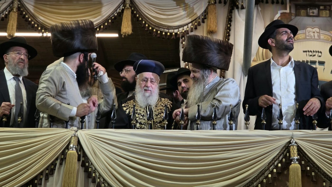 שמחת בית השואבה של הרב שלום ארוש שליט"א (צילום: ערוץ 2000)