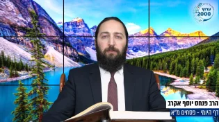 דף יומי: הדף היומי היום לצפיה - פסחים מ"א| הרב פנחס יוסף אקרב