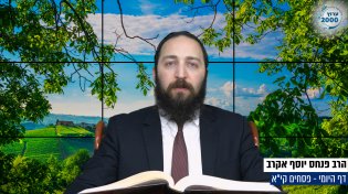 דף יומי: הדף היומי היום לצפיה - פסחים קי"א | הרב פנחס יוסף אקרב