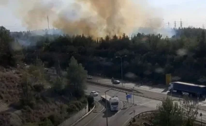 שריפת ענק ביער בן שמן: כבישים מרכזיים נחסמו