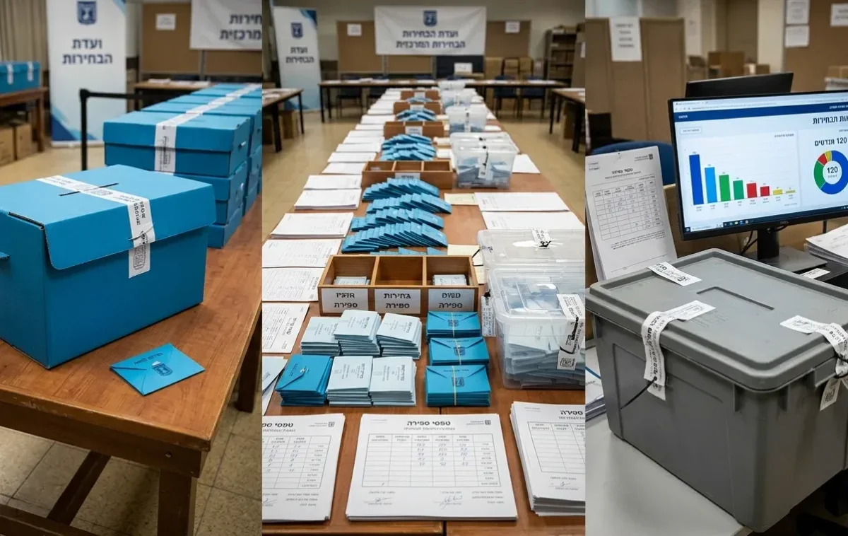 המסלול של פתק בחירות מהקלפי ועד ספירת הקולות המסלול של פתק בחירות מהקלפי ועד ספירת הקולות