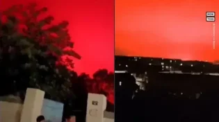 שמי סין הפכו פתאום לאדומים והלחיצו את התושבים