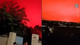 שמי סין הפכו פתאום לאדומים והלחיצו את התושבים