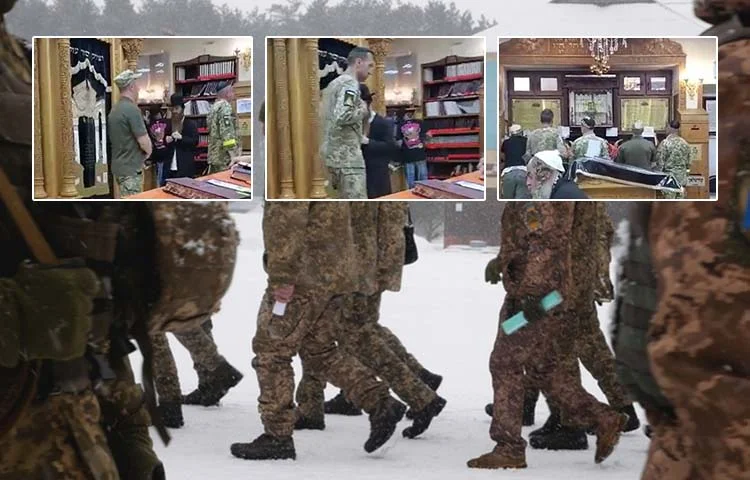 מראה חריג באוקראינה: חיילים נכנסו לציונו של רבי נחמן מראה חריג באוקראינה: חיילים נכנסו לציונו של רבי נחמן