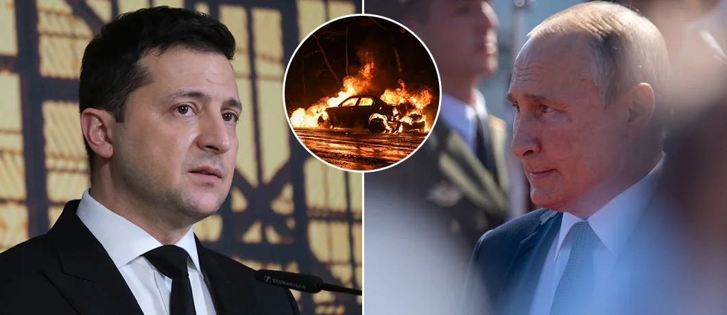 דרמה: הנשיא זלנסקי נפגע מהתנגשות רכב ופוטין ניצל מהתנקשות