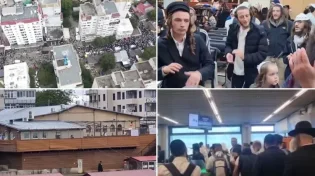 צפו: אלפי חסידים מציפים את אומן לקראת ראש השנה