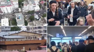 צפו: אלפי חסידים מציפים את אומן לקראת ראש השנה