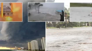 הוריקן איאן זורע הרס: כרישים ברחובות, ועמוד חשמל עולה באש