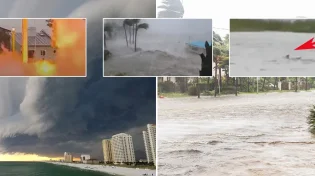 הוריקן איאן זורע הרס: כרישים ברחובות, ועמוד חשמל עולה באש