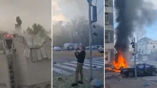 הפצצה סמוך לבניין הקהילה היהודית בקייב - צפו: