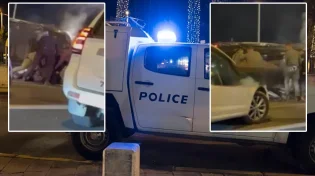 תיעוד: ערבי גנב רכב התנגש ונעצר